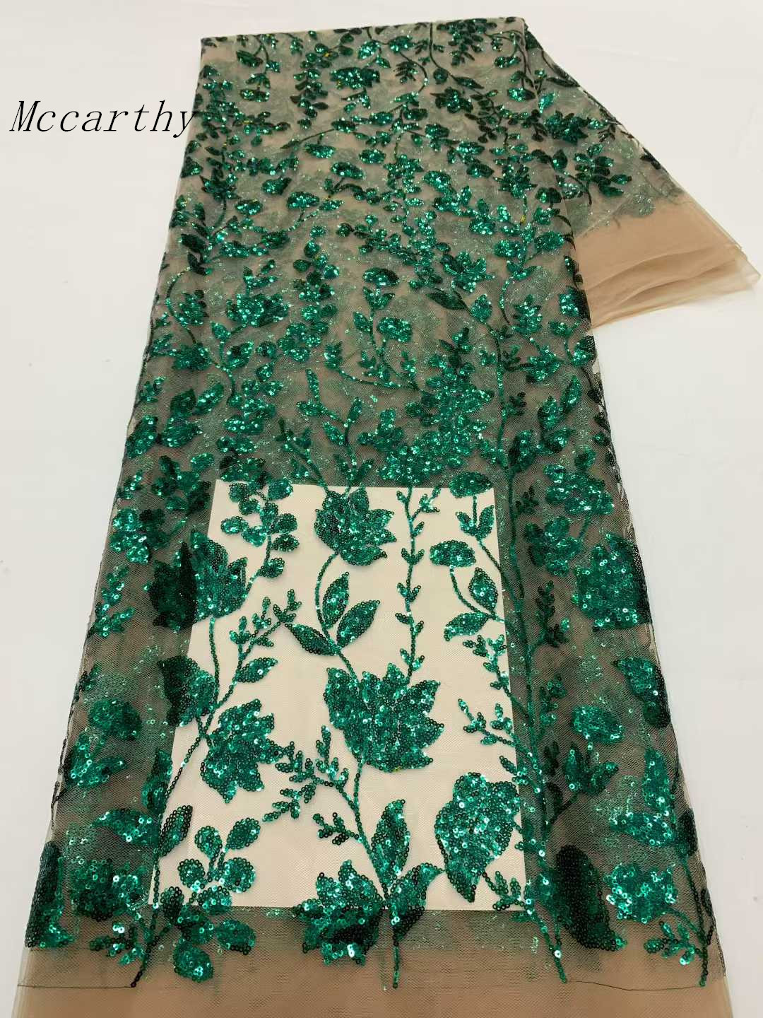 Embroidery Net Fabric - Afrikanische Spitze Stoff Mit Pailletten Nigerianischen