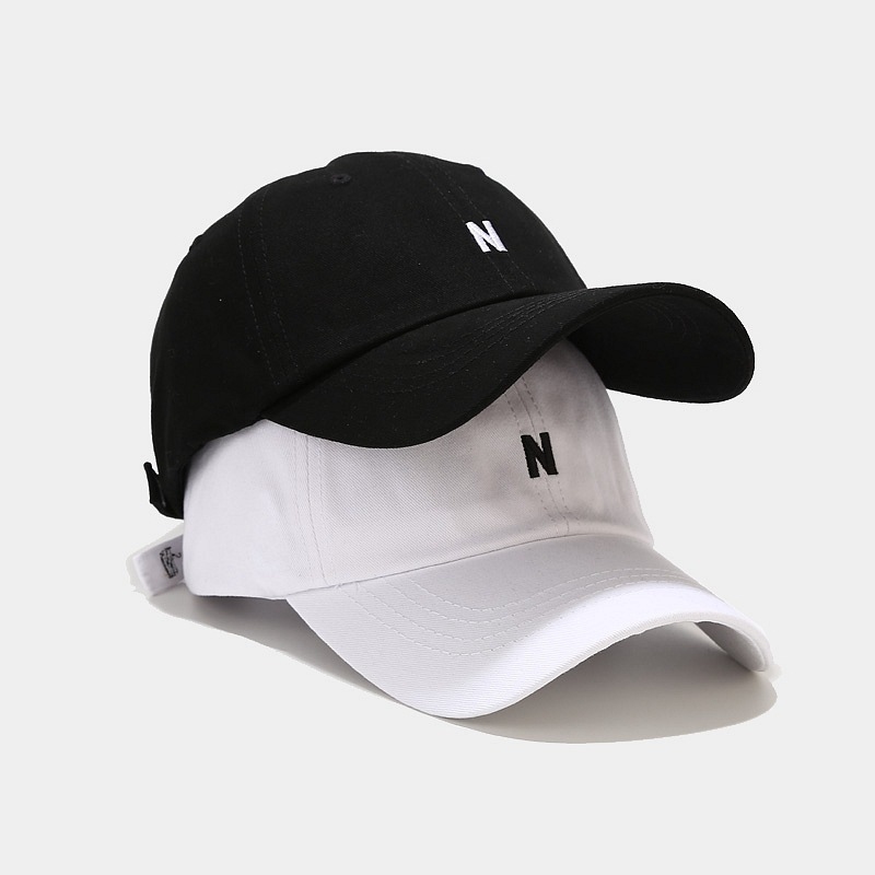 Embroidery Letter N - Baumwoll-Baseballkappe, Unisex, mit Buchstabe N-Stickerei, verstellbare