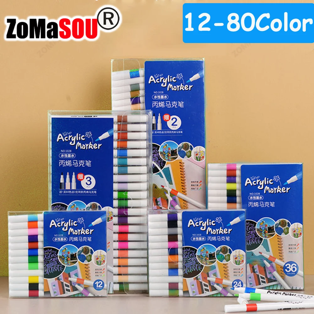 Embroidery Egg - 12-60 Top Farben Acrylfarbe Markierungsstift Graffiti