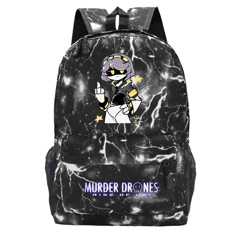 Embroidery Letter N - Anime Murder Drones Schulrucksack für Schüler,