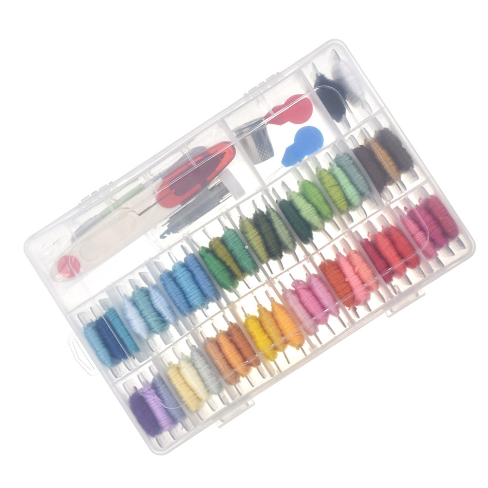 Embroidery Stitch - 50-teiliges Sortiment Stickerei-Set für Anfänger mit