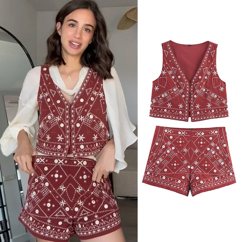 Embroidery Uniform - Y2k Set Neue Zwei Stück frauen