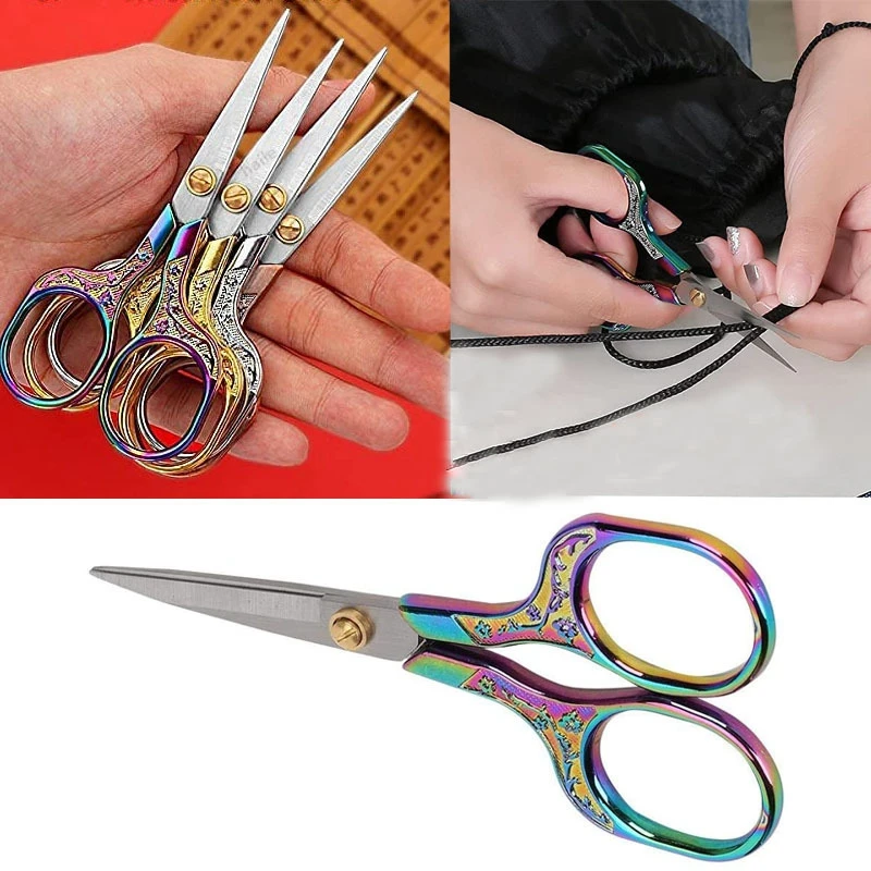Embroidery Scissors Small - 1/3 Stück Edelstahl Vintage-Scheren, Stoffschneider, Stickerei-Schere,