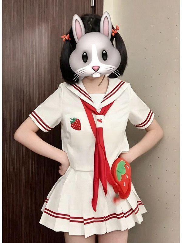 Embroidery Uniform - 2026 Anime JK Uniform Erdbeer-Stickerei Kurzarm-Matrosenanzug