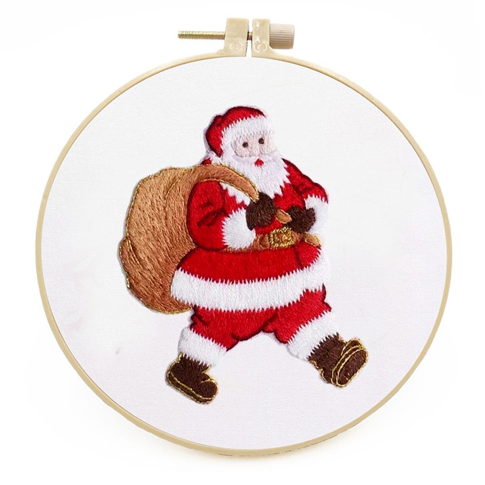 Embroidery Xmas Ornaments - Party-Geschenk Feiertagsdekoration DIY Weihnachtsmuster Handgemachtes Kreuzstich-Set