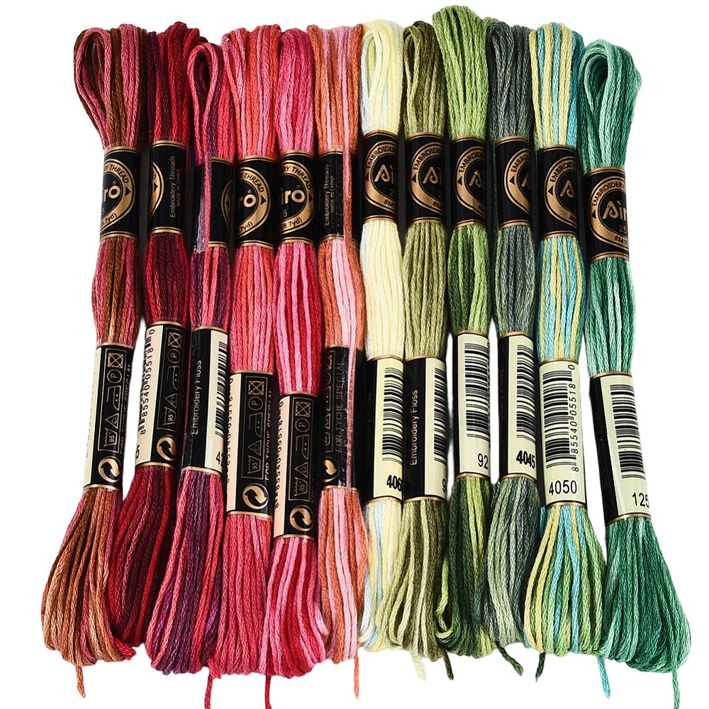 Embroidery Stitch - 105 Yards Stickgarn 6-fädig Meliertes Freundschaftsgarn