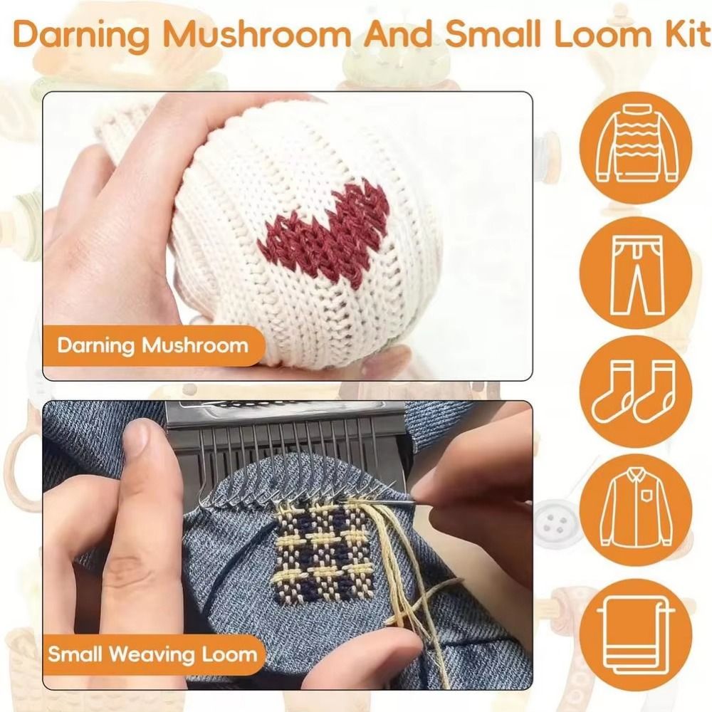 Embroidery Egg - DIY-Handwerksset zum Stopfen von Socken, Ei-/Pilzförmiger