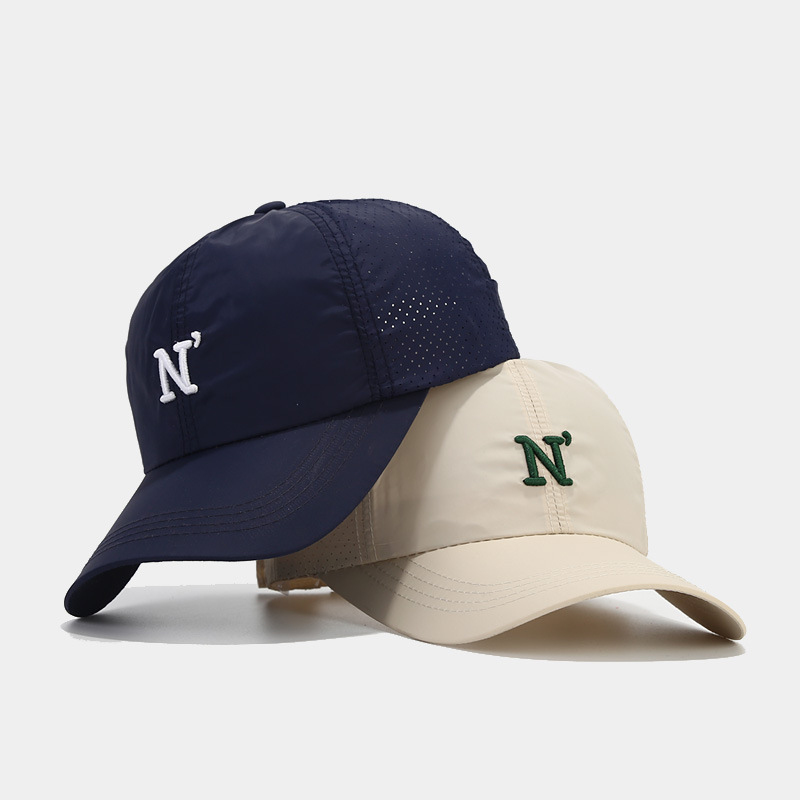 Embroidery Letter N - Schnell Trocknende Mesh-Baseballkappe mit Buchstabe N