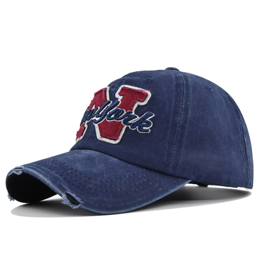 Embroidery Letter N - Vintage Washed Baseball Cap für Herren,
