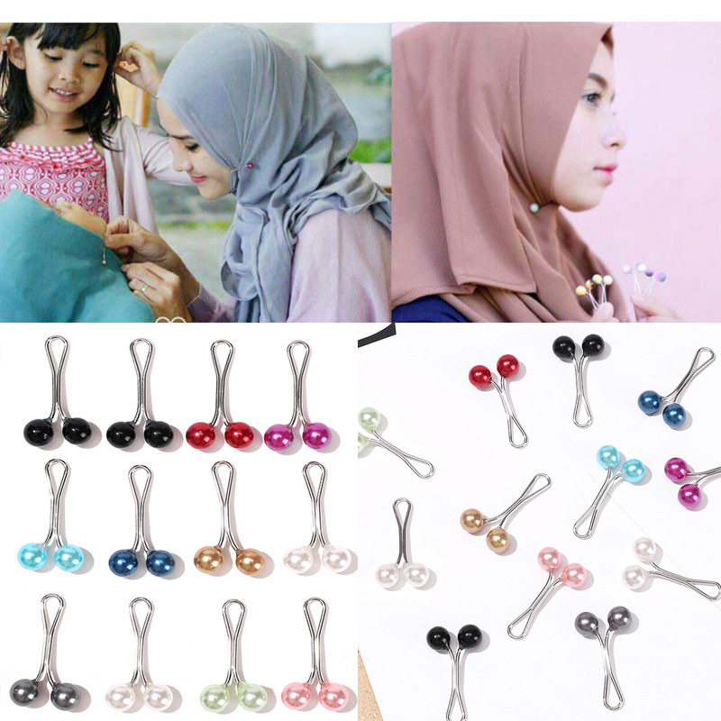 6/12/24 Stück Perlen-Ansteckna – Embroidery Hijab Bewertung und Preis