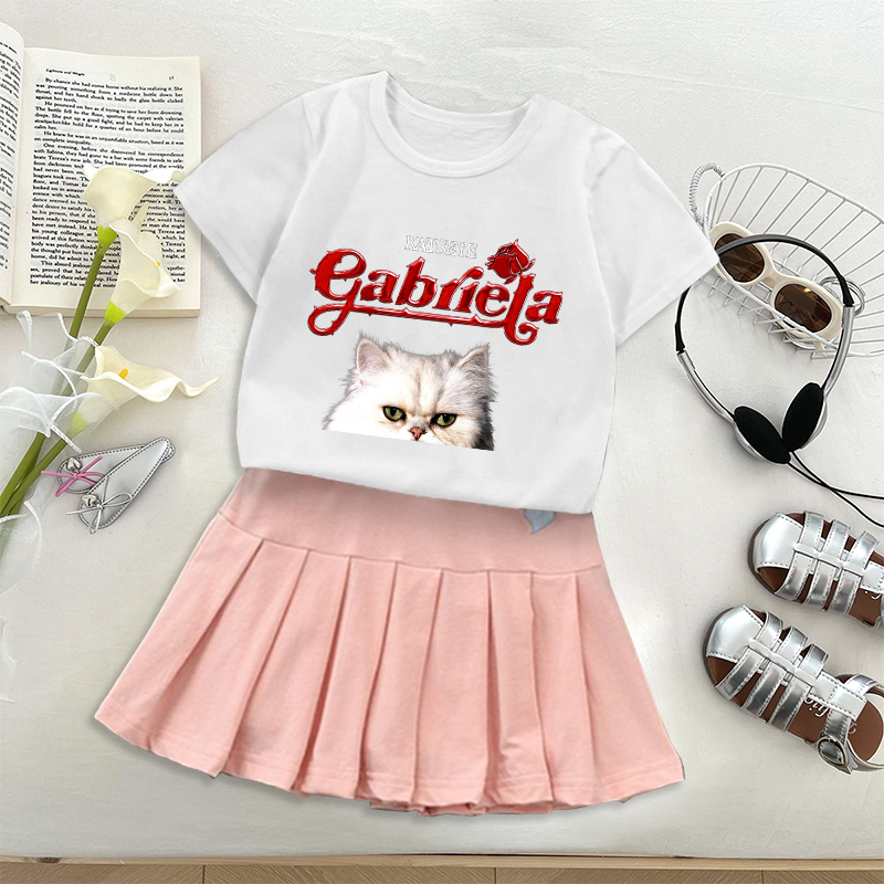 Mode K POP K-KATSEYE T-shirt F – Embroidery Skirt Bewertung und Preis
