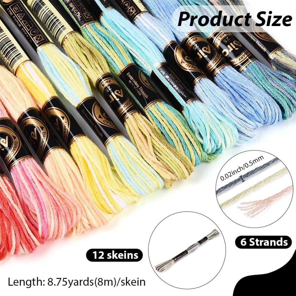 12 Stränge 105 Yards 6-fädiger – Embroidery Stitch Bewertung und Preis