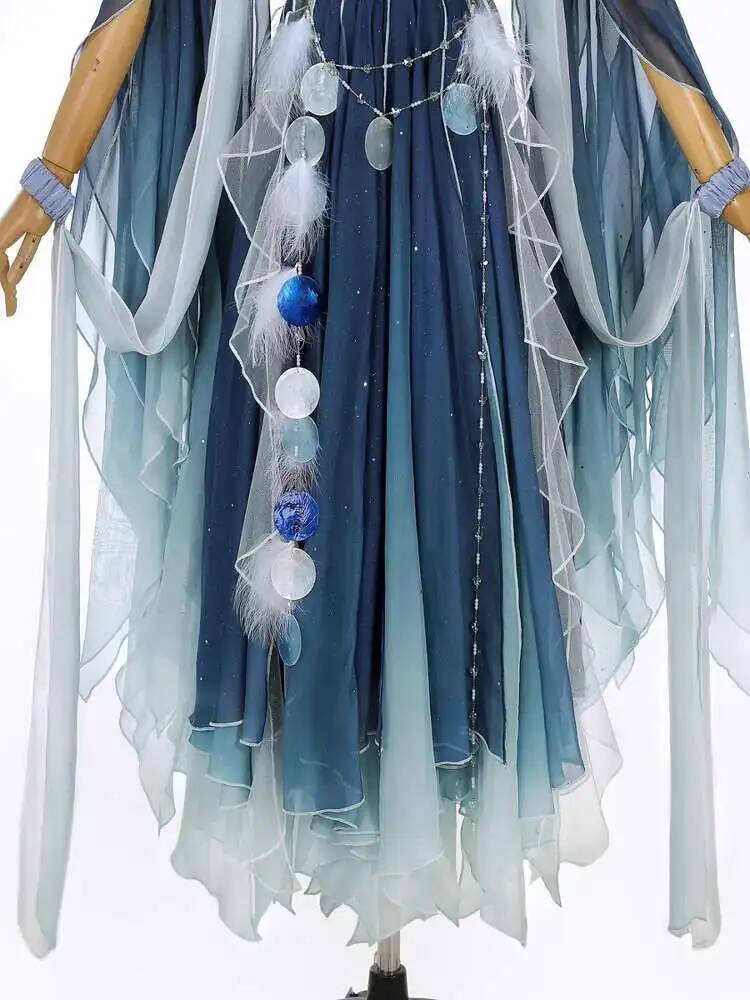 Exotisches blaues Kleid mit au – Embroidery Skirt Bewertung und Preis