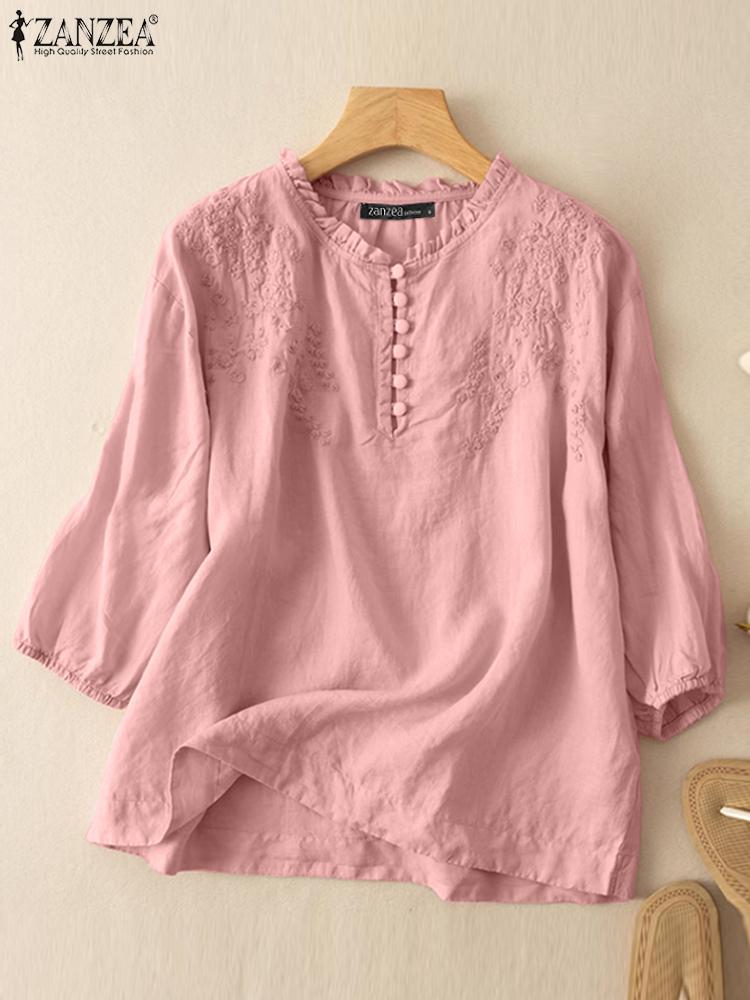 ZANZEA Sommer Vintage Shirts E – Embroidery On Shirt Bewertung und Preis