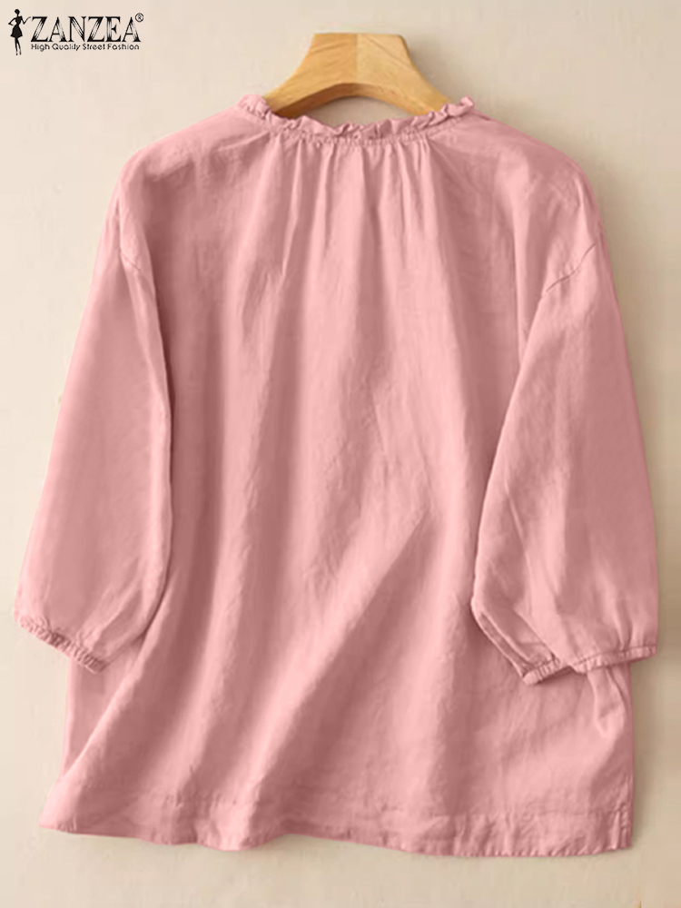ZANZEA Sommer Vintage Shirts E – Embroidery On Shirt Bewertung und Preis
