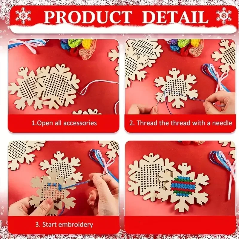 1 Set 2026 Neuestes Hochwertig – Embroidery Xmas Ornaments Bewertung und Preis