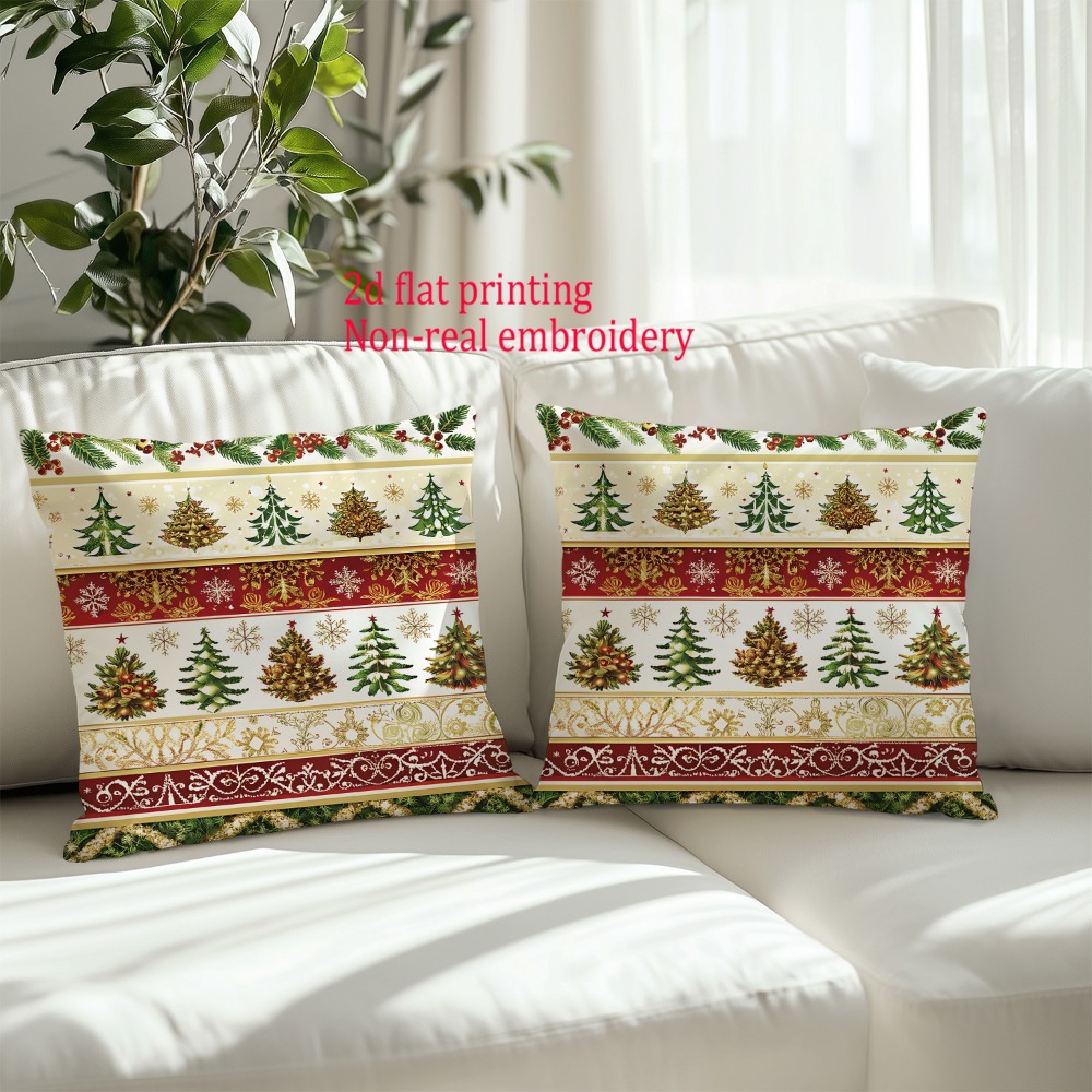 2 Stück, 2D flache, mit Frohe  – Embroidery Xmas Tree Bewertung und Preis