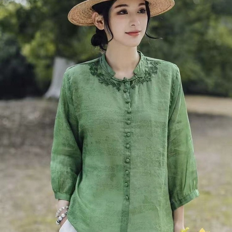 Elegante Harajuku Slim Fit Wei – Embroidery On Shirt Bewertung und Preis