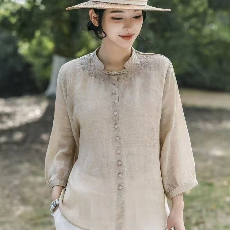 Elegante Harajuku Slim Fit Wei – Embroidery On Shirt Bewertung und Preis