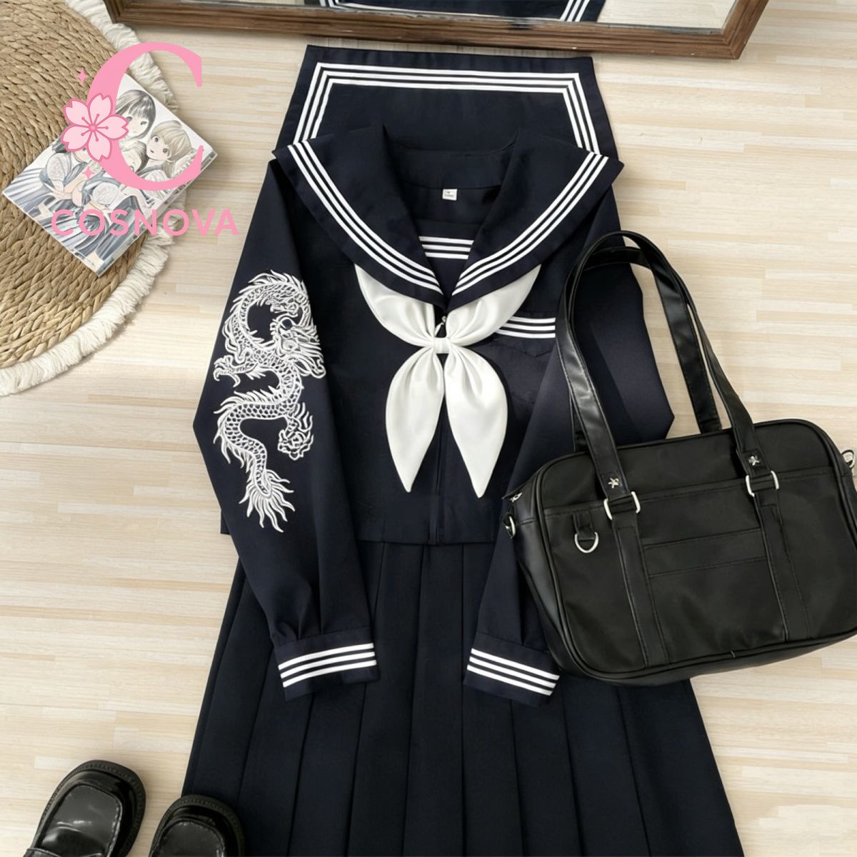 Japanischer Dark Goth Punk Mat – Embroidery Uniform Bewertung und Preis