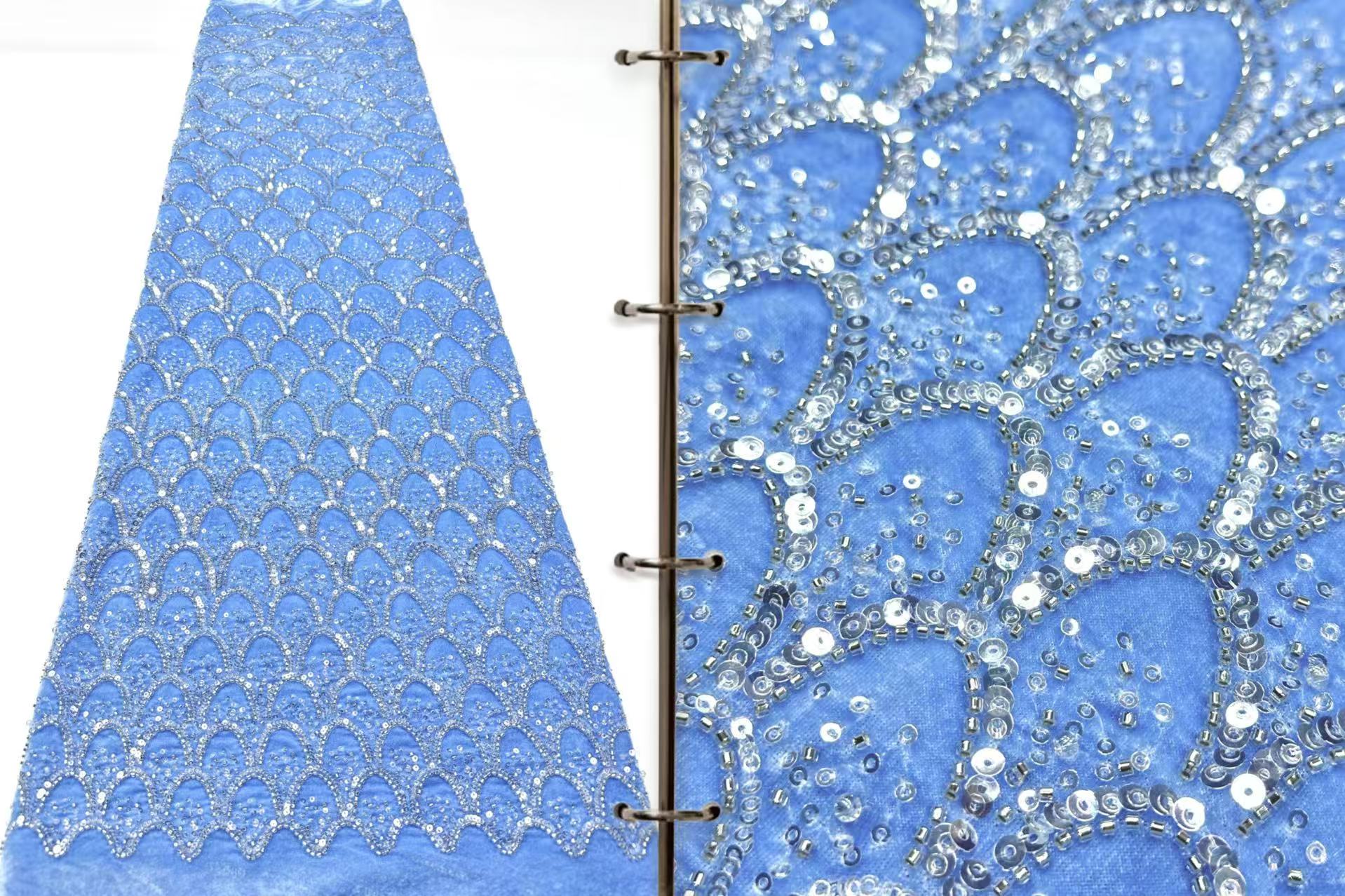 Luxuriöse Pailletten Elegante  – Embroidery Net Fabric Bewertung und Preis