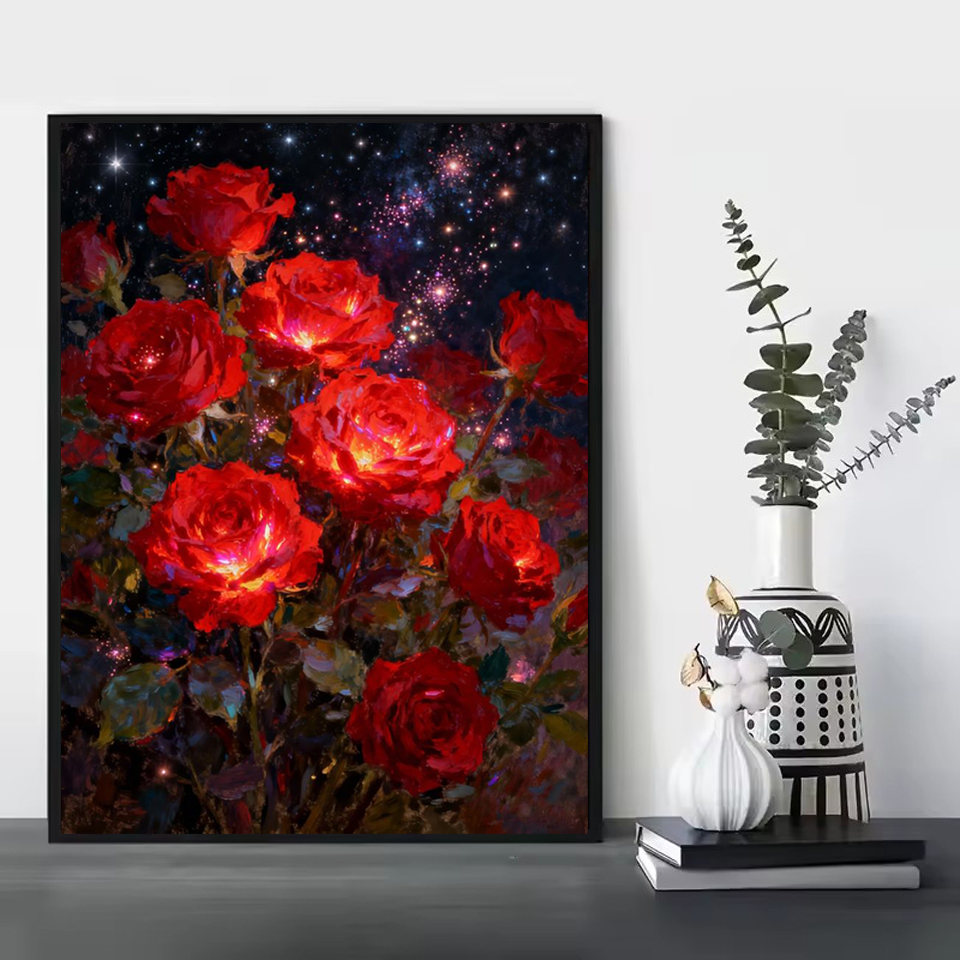 Rahmenloses Diamant-Gemälde 20 – Embroidery Flower Bewertung und Preis