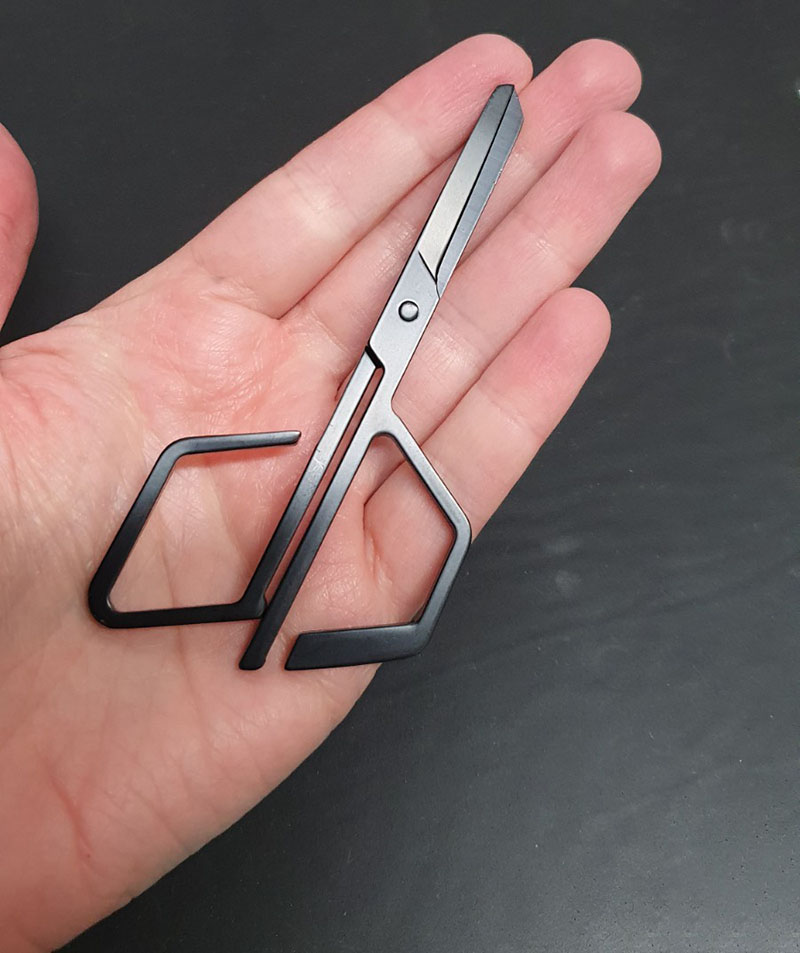 1Pcs Schwarz Silber Unregelmäß – Embroidery Scissors Small Bewertung und Preis