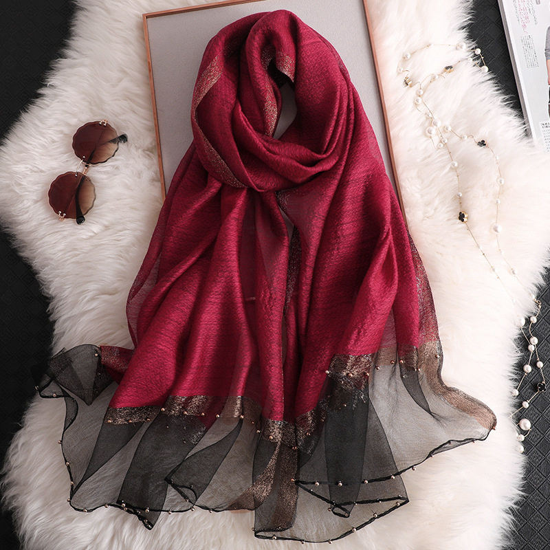 2024 Luxus 100 % Seide Schal S – Embroidery Hijab Bewertung und Preis