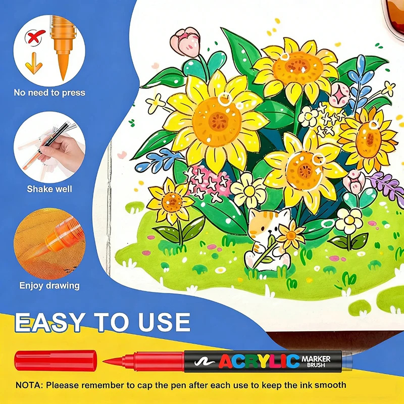 Acrylfarben-Marker mit Weicher – Embroidery Egg Bewertung und Preis