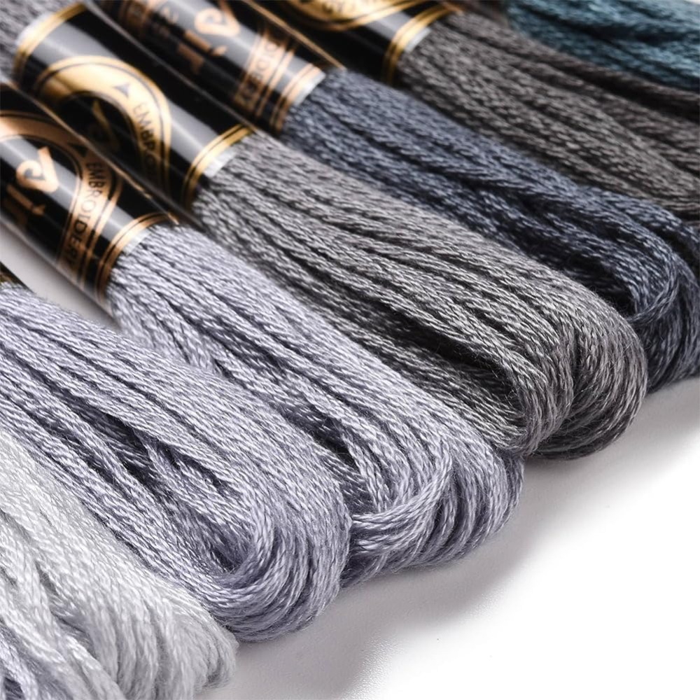 8 Stränge, 70 Yards, graue Fre – Embroidery Stitch Bewertung und Preis