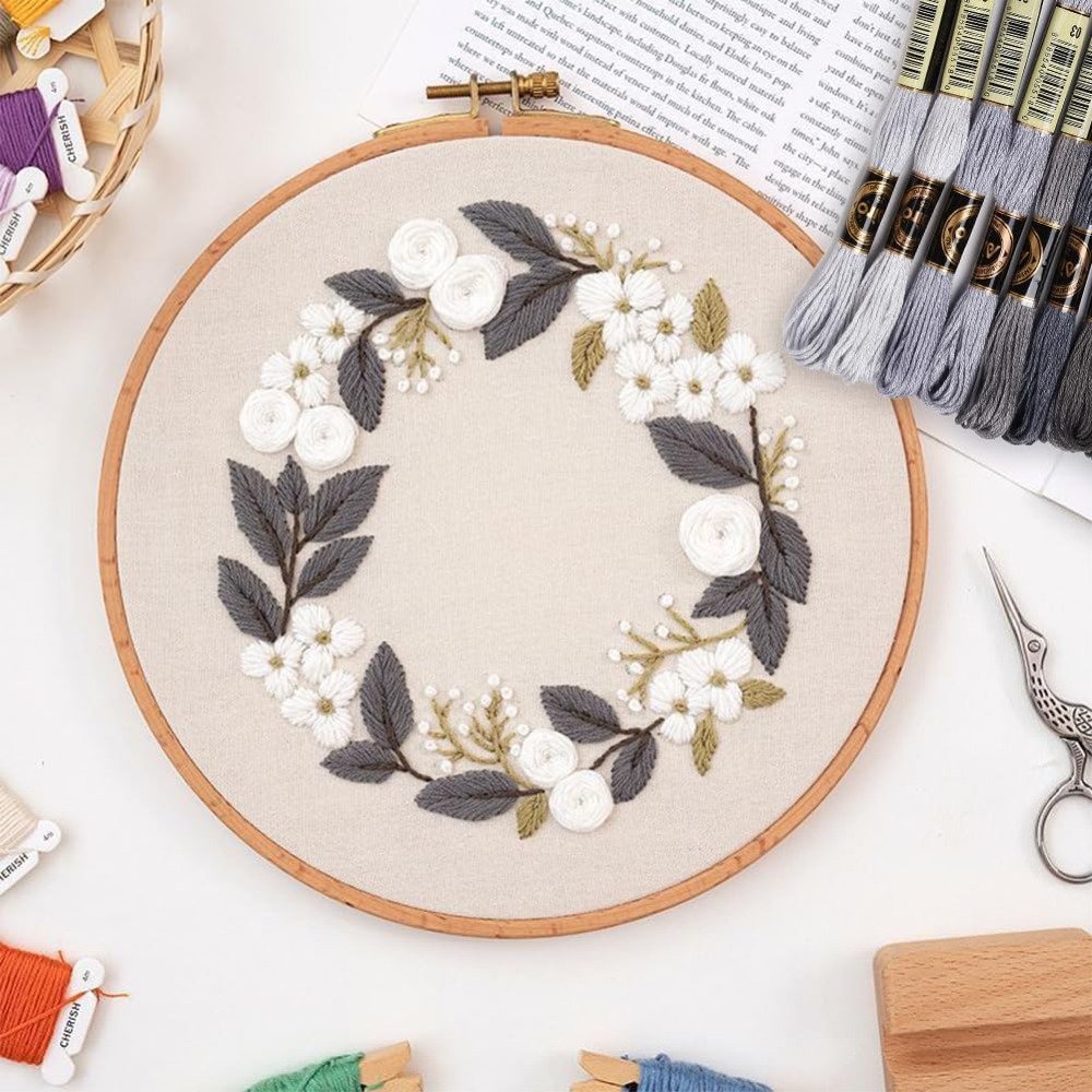 8 Stränge, 70 Yards, graue Fre – Embroidery Stitch Bewertung und Preis