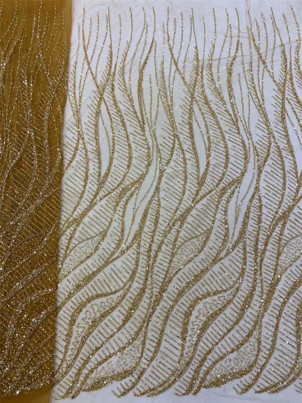 Afrikanische Pailletten Perlen – Embroidery Net Fabric Bewertung und Preis