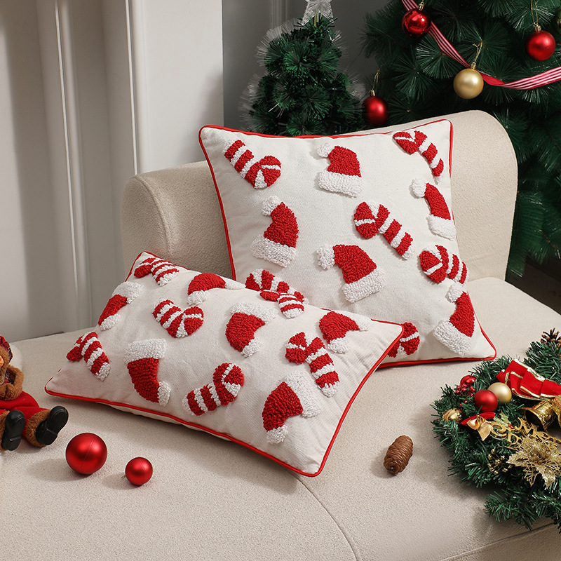 Roter Weihnachts-Kissenbezug,  – Embroidery Xmas Ornaments Bewertung und Preis