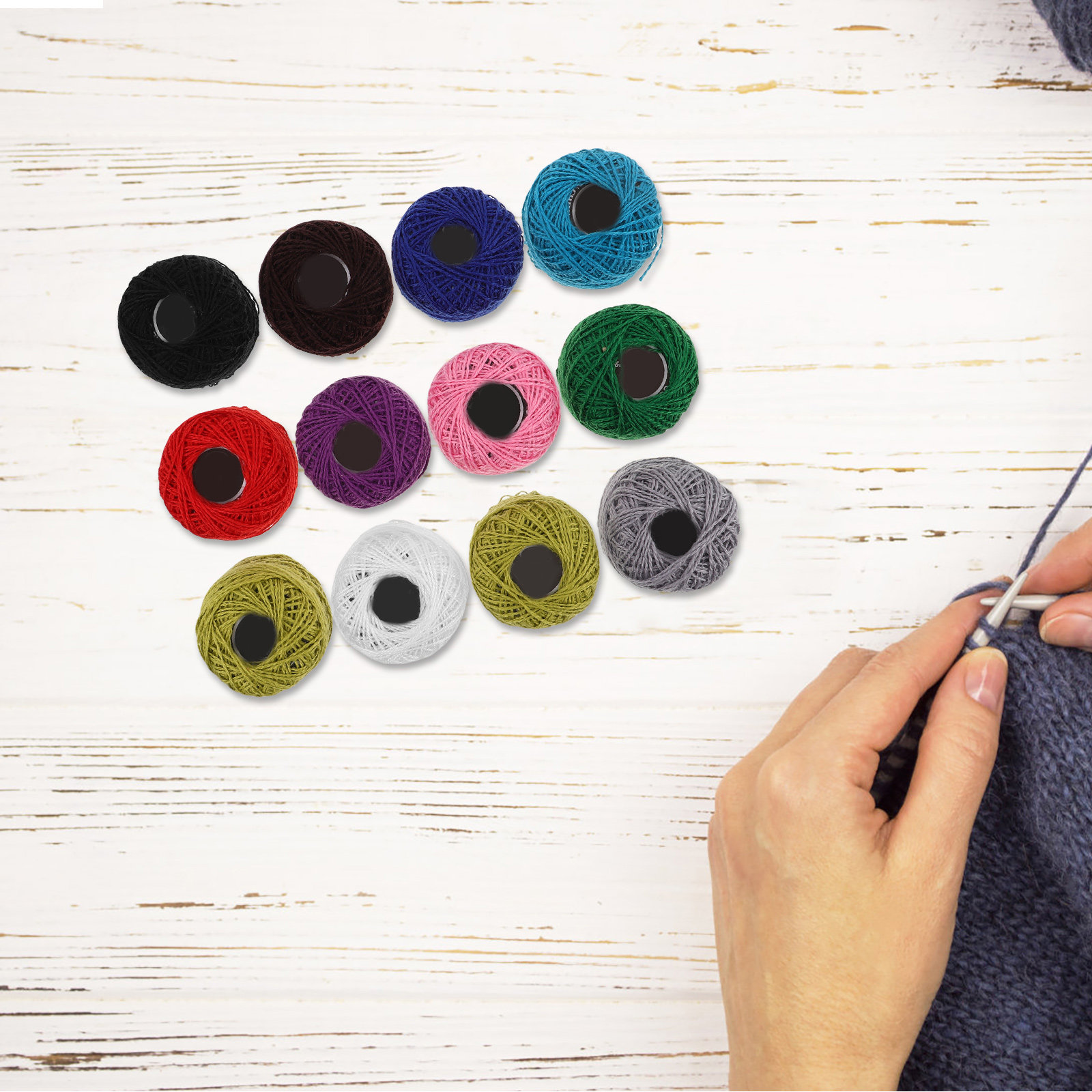 12 Stück Baumwoll-Stickgarn Bu – Embroidery Stitch Bewertung und Preis