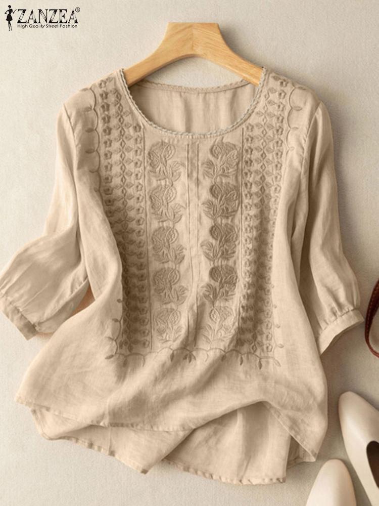 ZANZEA Elegante Frauen Bestick – Embroidery On Shirt Bewertung und Preis