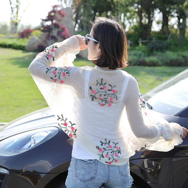 2023 sommer Neue Frauen Lange  – Embroidery On Shirt Bewertung und Preis