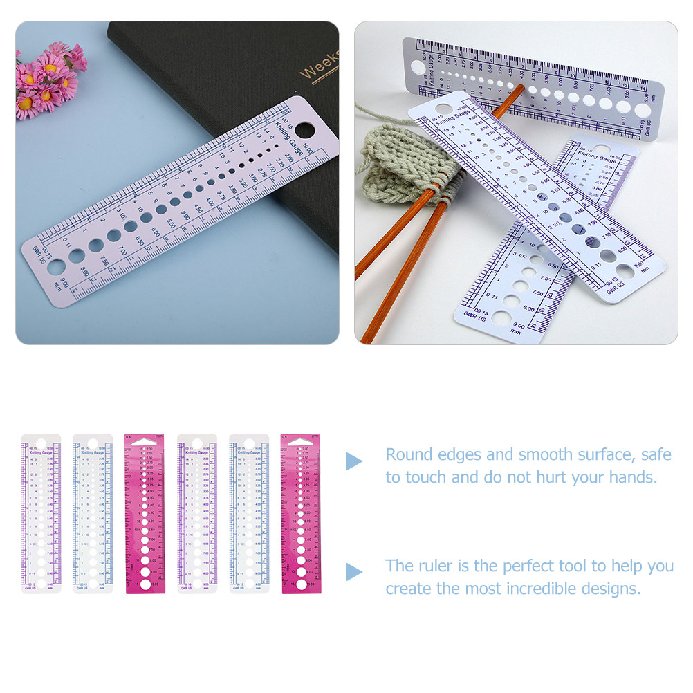 6-teiliges Strickmesslineal, p – Embroidery Handicraft Bewertung und Preis