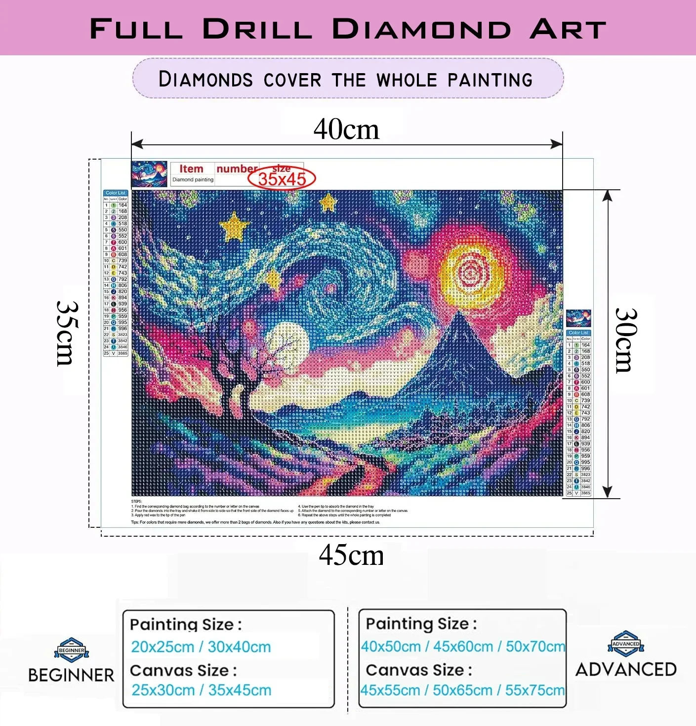 1 Stück rahmenloses Kreuzstich – Embroidery Handicraft Bewertung und Preis