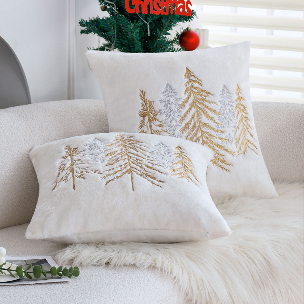 Weihnachten Faux Kaninchen Fel – Embroidery Xmas Tree Bewertung und Preis