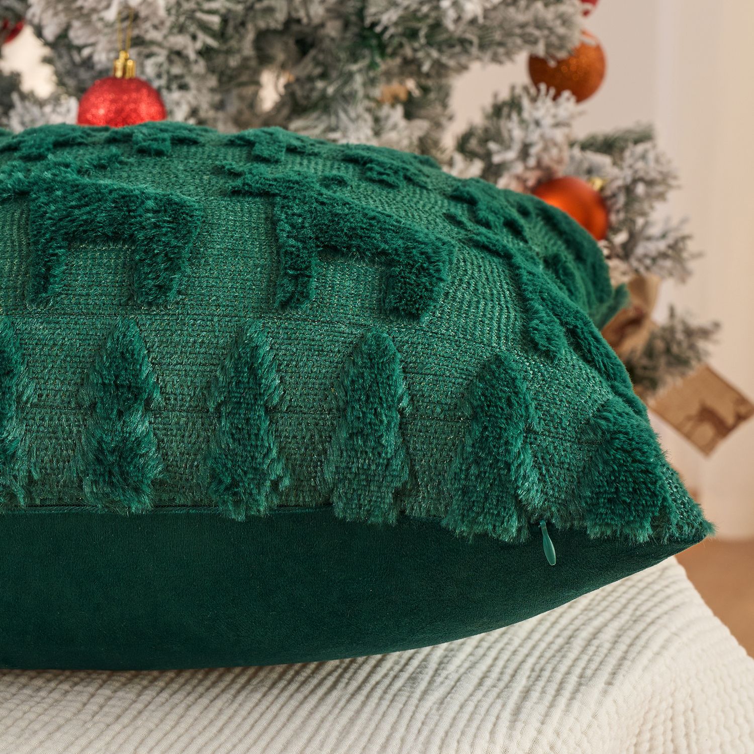 Weihnachts-Plüsch-Kissenbezug- – Embroidery Xmas Tree Bewertung und Preis