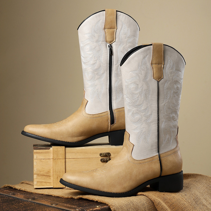 NEUE Herren Hohe Stiefel mit S – Embroidery Stitch Bewertung und Preis