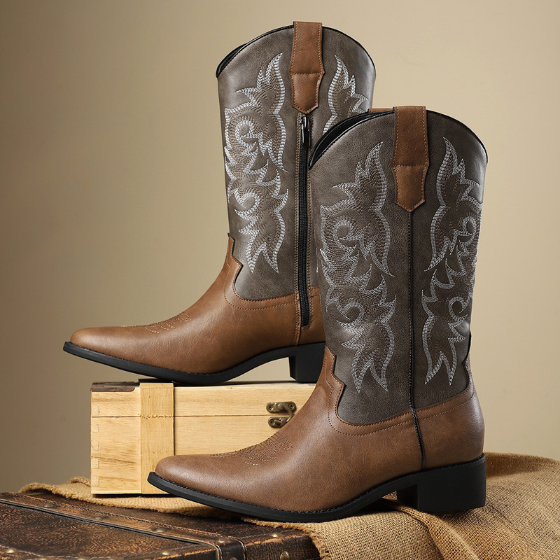 NEUE Herren Hohe Stiefel mit S – Embroidery Stitch Bewertung und Preis
