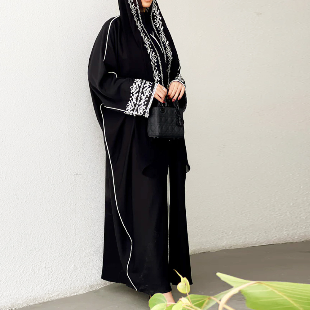 Mode Klassische Gestickte Abay – Embroidery Hijab Bewertung und Preis