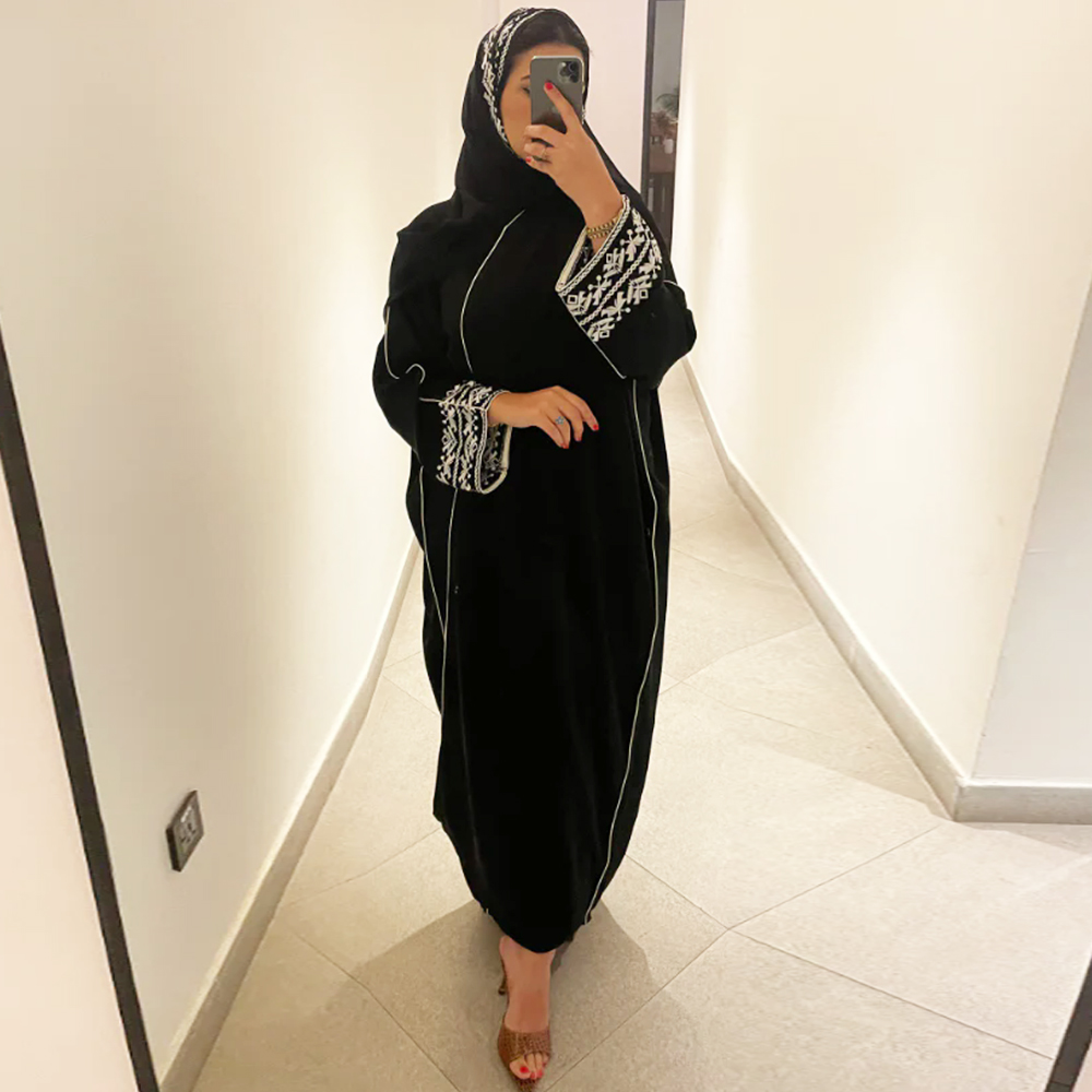 Mode Klassische Gestickte Abay – Embroidery Hijab Bewertung und Preis