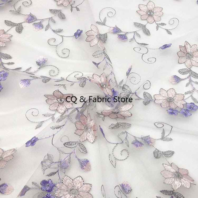 1 meter/los 135 cm Diy Net Gar – Embroidery Net Fabric Bewertung und Preis