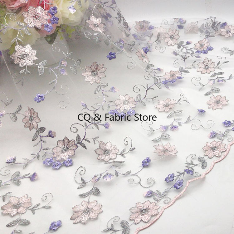 1 meter/los 135 cm Diy Net Gar – Embroidery Net Fabric Bewertung und Preis
